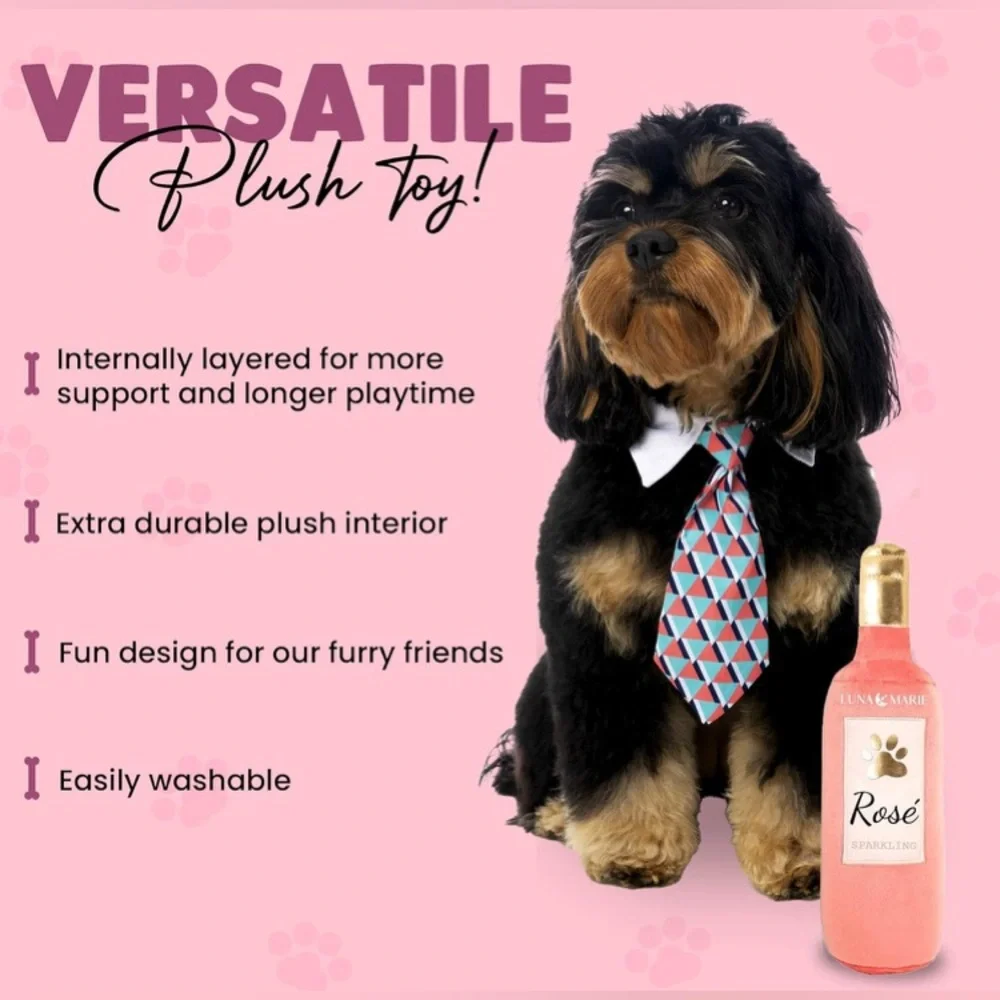 Wine Bottle Plush Squeaking Toy